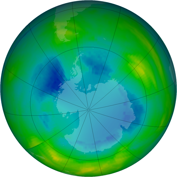 Ozone Map 1984-08-22